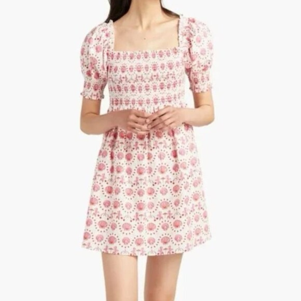 Hill House Home Athena‎ Nap Dress in Pink Mermaid Shell Print
